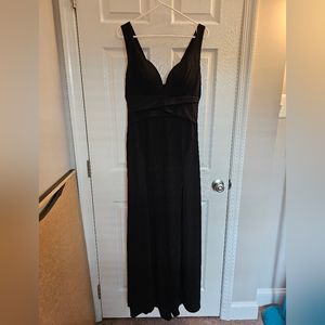 Black dress with thigh split